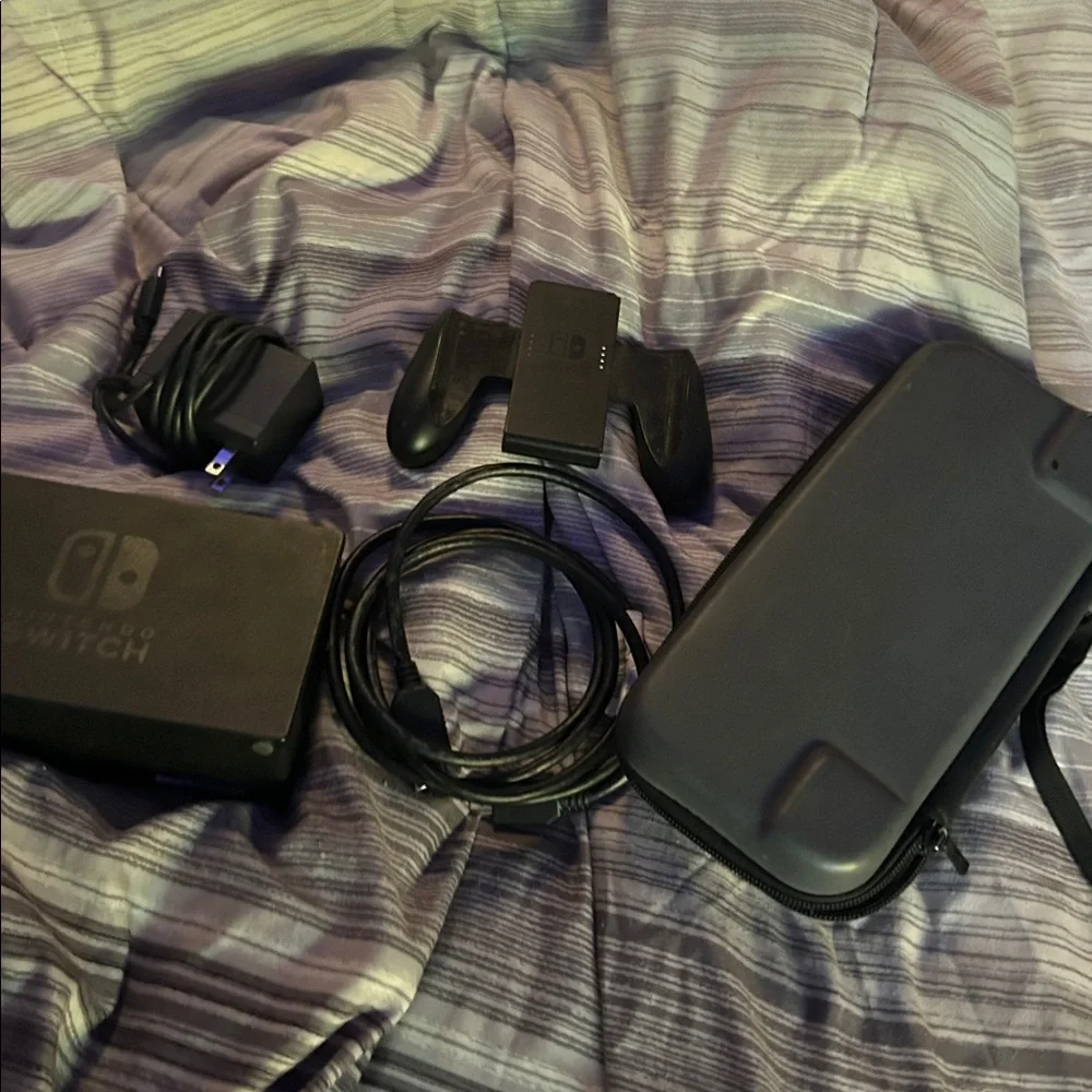 Nintendo Switch with Blue and Red Joy-Con Controllers